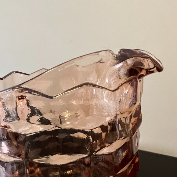 Rose Glass Geometric Design Refreshment Pitcher - Picture 2 of 4